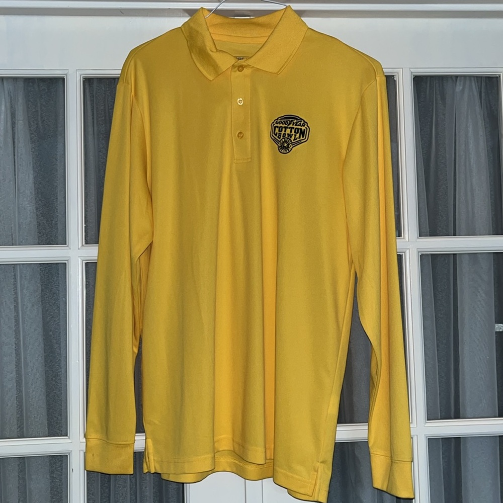 Goodyear Cotton Bowl Classic Core 365 yellow long sleeve shirt Size L